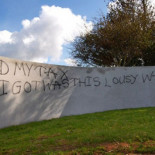 “¡Pagué mis impuestos y lo único que obtuve fue esta desastrosa pared!”