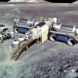 Una base lunar construída con hormigón hecho en el satélite