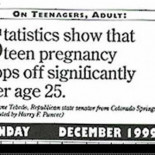 Se observa una reducción en los embarazos adolescentes [humor]