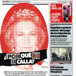 Portada de Público 31/10/2008: ¿Por qué no se calla?