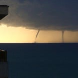 Impresionantes imágenes de las trombas marinas de ayer en Mallorca