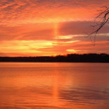 Una columna solar sobre Carolina del Norte