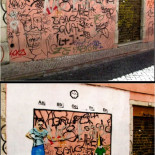 Como "arreglar" una pintada en la pared y humillar a su autor