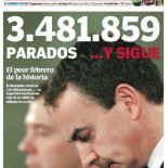 Portada de hoy de ABC, el día después de despedir al 52% de su plantilla