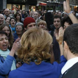 Aguirre se encara con varias personas que le insultaban