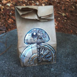 Arte en bolsas del almuerzo para sus hijos