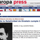La Teoría de la Relatividad NO cumple hoy 100 años