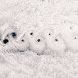 Diez vórtices de von Karman vistos desde el espacio