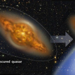 Los agujeros negros ganan masa y se encienden durante las colisiones de galaxias (ing)