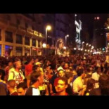 Madrid: los "indignados" se manifiestan por la Gran Via después de levantar la acampada