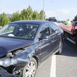 Esperanza Aguirre sale ilesa de un choque múltiple en la ronda de Gijón