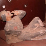 Una estatua de Lenin en la iglesia de un pueblo onubense