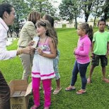 Campamento con 'regalo' del PP