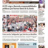 Portada de La Gaceta que "identifica" a los indignados