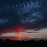 Un pilar solar sobre Ontario