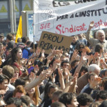 Cargas en los alrededores de la UB después de la ocupación del rectorado
