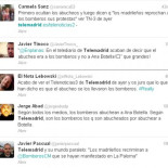 Los bomberos madrileños no abuchean a Ana Botella, sino que son abucheados, según Telemadrid