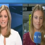 Momento 'Yo no pago' en directo en plena conexión de Tve informando sobre la huelga de transportes