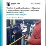 Varios periodistas denuncian haber sido filiados por la Policía en la Audiencia Nacional(TUITS)