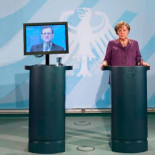 Fotografía de la futura rueda de prensa del lunes de Rajoy con Merkel