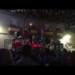 "Cara al Sol" cantado en la plaza pública. Fiestas Patronales de Moraleja de Enmedio