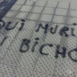 Pintan "aquí murió un bicho" en el punto exacto donde asesinaron a Isabel Carrasco