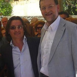 Rajoy en compañía de un mafioso italiano miembro del PP