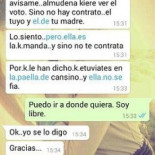"Si no me enseñas el voto no hay contrato para ti ni para tu madre"