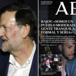 Retoque del ABC de la fotografía del puñetazo a Rajoy para su portada