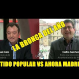 Manuel Cobo del PP pierde los papeles con Sánchez Maro de Ahora Madrid