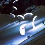 Speed Riding nocturno en el Mont Blanc