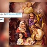 El montaje de Carlos Herrera con la cara de San José en el belén de la COPE: ¿esto también es ilegal?