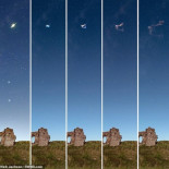 Momento en el que un meteorito explota en el cielo nocturno sobre un castillo del siglo XIII [ING]