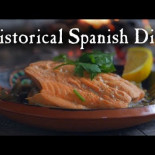 Cocina española - salmón y cebollas de una receta de 1750 [ENG]