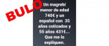 No, un "magrebí menor de edad" no recibe "740 euros"