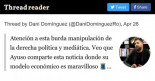 Atención a esta burda manipulación de la derecha política y mediática