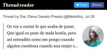 Os voy a contar lo que acaba de pasar. Me ha llamado la compañera matrona: "¿Puedes venir? Tengo un caso especial." [Hilo]