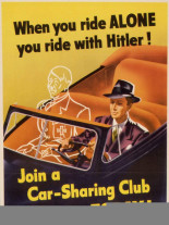 “¡Cuando viajas SOLO, viajas con Hitler!” Poster de propaganda del gobierno de EE. UU., 1943. [ENG]