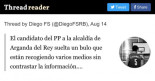 El candidato del PP a la alcaldía de Arganda del Rey suelta un bulo que están recogiendo varios medios sin contrastar la información.   Antecedentes: el PP votó en contra de la BAJADA del IBI