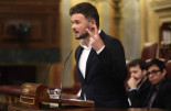 Rufián tacha de "miserable" la protesta durante el homenaje a las víctimas del 17-A