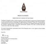 El Banco de Zambia responde con una "fotopolla" a la extorsion de los ciberdelincuentes que les atacaron