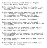 Las reglas de Chuck Jones, creador del Coyote y el Correcaminos, para sus piezas animadas [ENG]