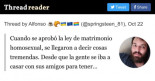 Cuando se aprobó la ley de matrimonio homosexual, se llegaron a decir cosas tremendas