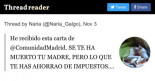 He recibido esta carta de Comunidad de Madrid. se te ha muerto tu madre, pero lo que te has ahorrao de impuestos. [HILO]