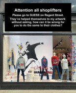 Banksy anima a los ladrones a visitar la tienda de Guess en Regent Street, Londres