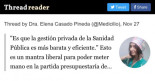 La gestión privada de la Sanidad Pública es más barata y eficiente