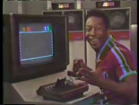 Publicidad en español Juegos deportivos de ATARI:  Kareem Abdul Jabbar, Mario Andretti y Pelé