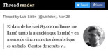 El dato de los casi 83.000 millones me llamó tanto la atención que lo miré y en menos de cinco minutos descubrí que es un bulo