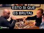Arnold Schwarzenegger y Mike Tyson juegan una partida de ajedrez