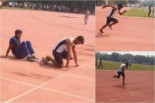 Atletismo: Corre solo la final de 100 metros porque sus rivales huyen al saber que habría controles antidopaje